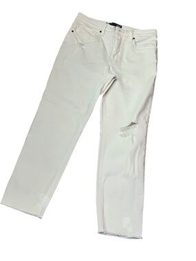 Kut From The Kloth Rachael Fab Ab Mom Jeans Distressed Raw Hem Size 8